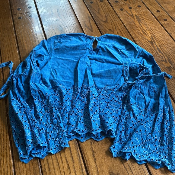 Denim Hippie Crop Top - Picture 6 of 9